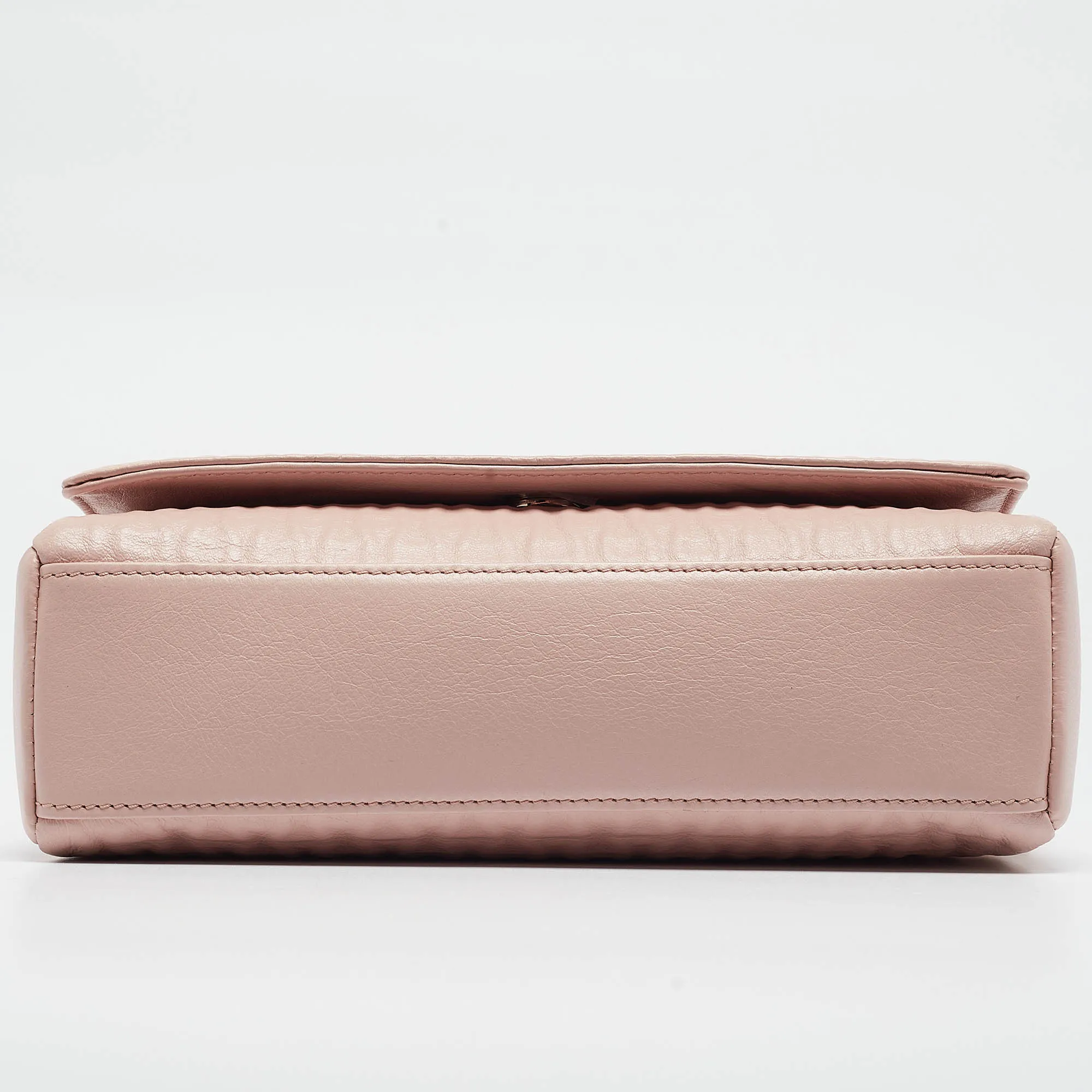 AIGNER Pink Leather Flap Crossbody Bag