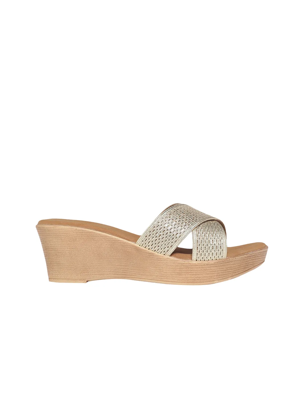 Aisha Gold Wedge