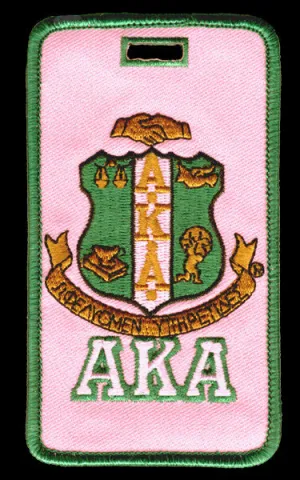 AKA Crest Embroidered Luggage Tag