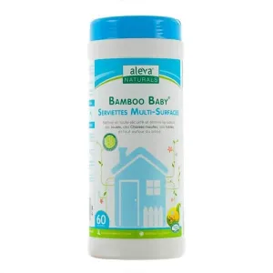 Aleva Bamboo Baby Multi-Surface Wipes - 60ct