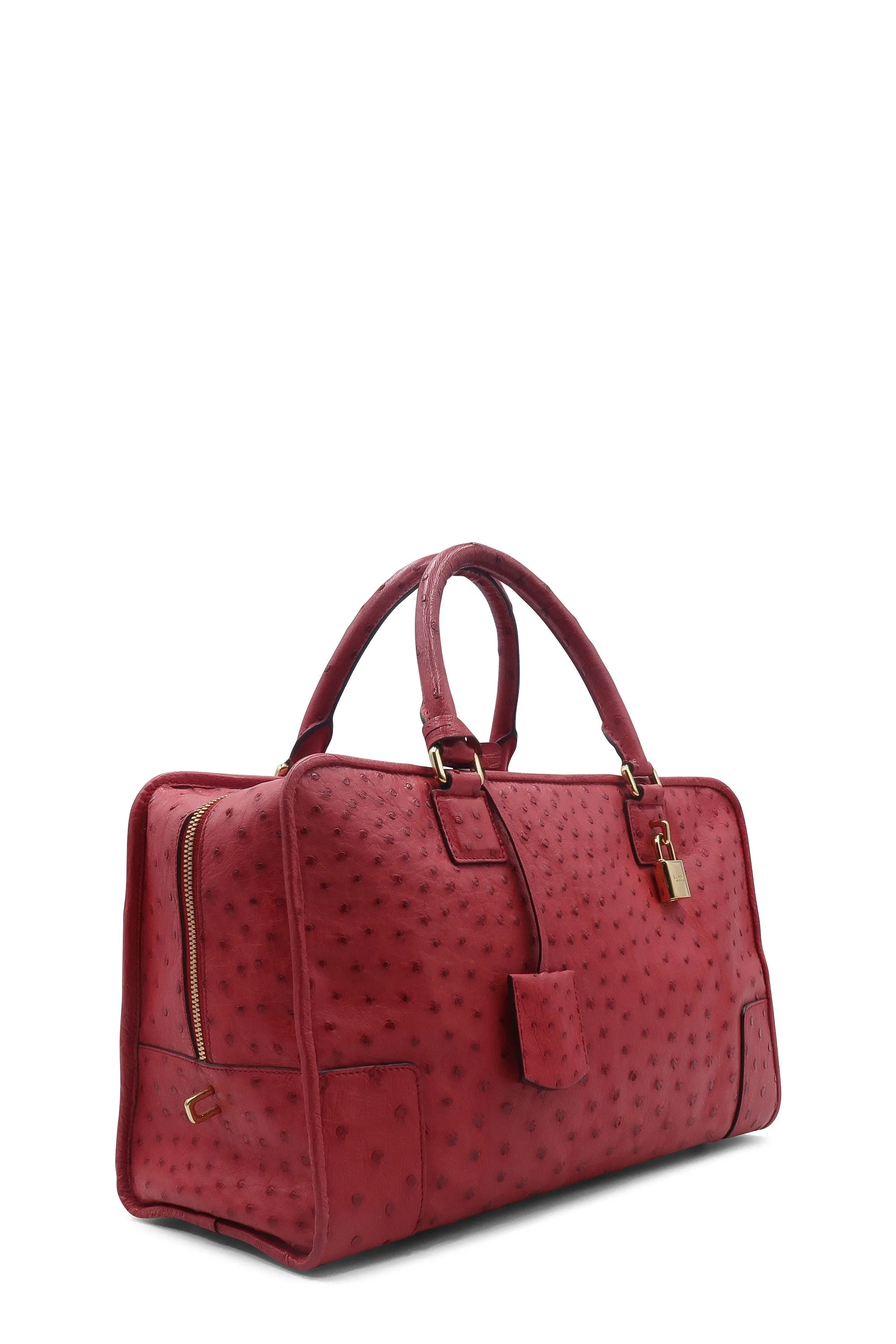 Amazona 36 Ostrich Leather Red