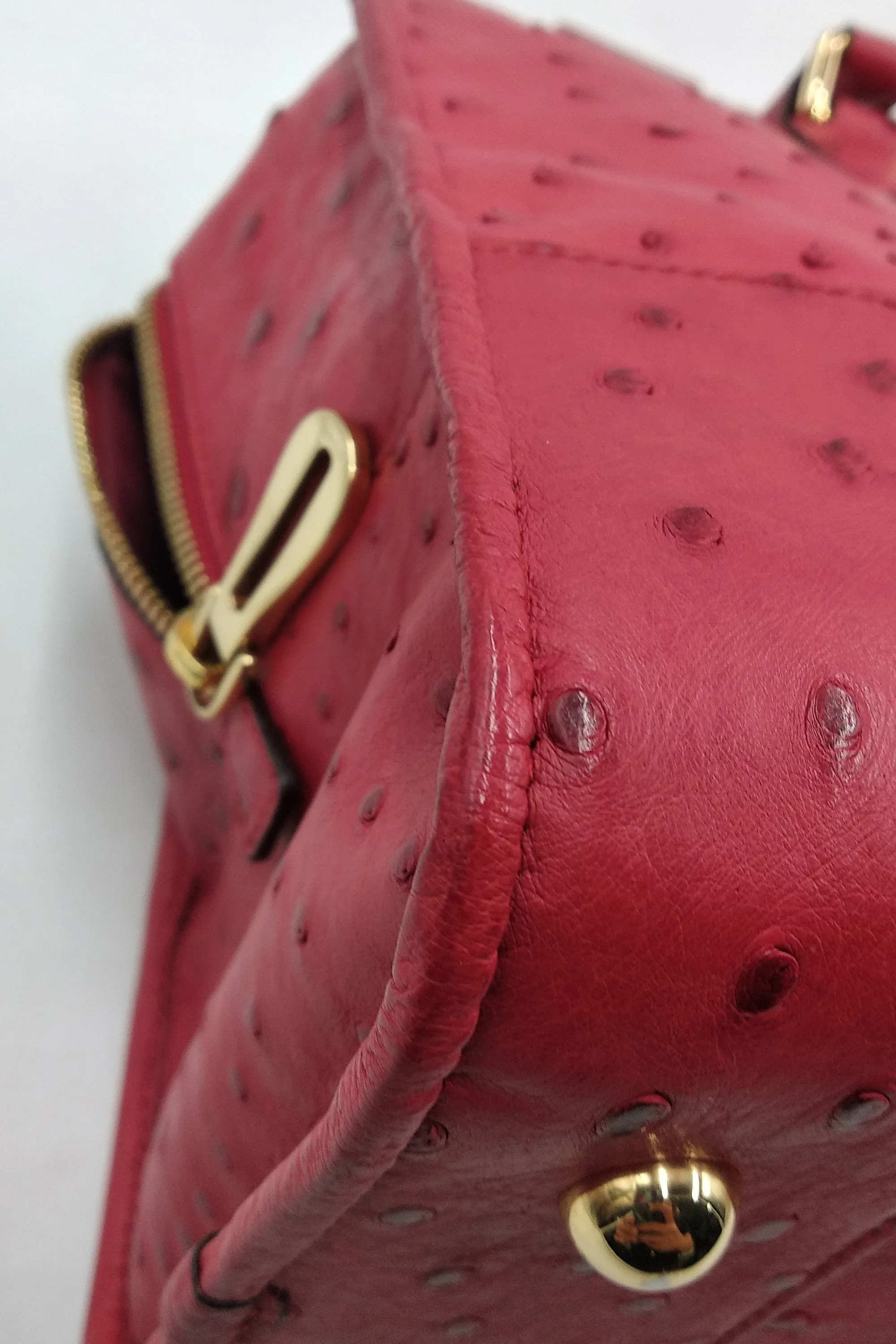 Amazona 36 Ostrich Leather Red