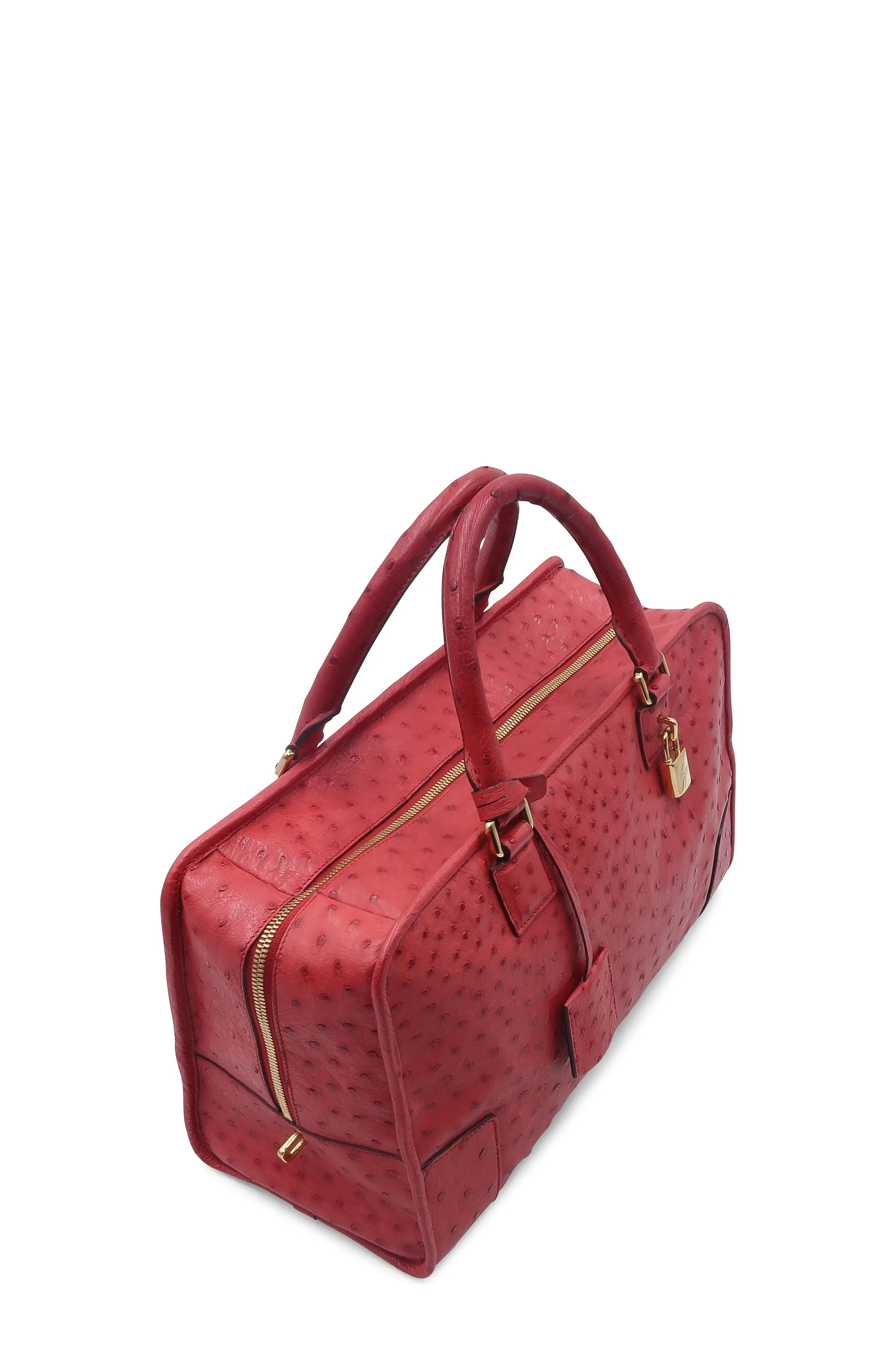 Amazona 36 Ostrich Leather Red