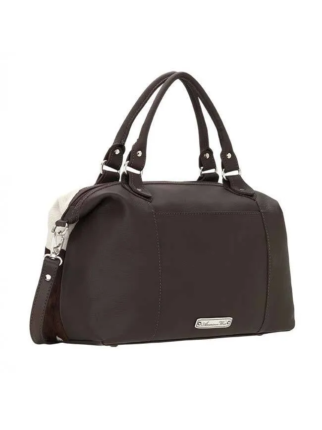 American West Cow Town Large Zip-Top Convertible Satchel Style 4150227