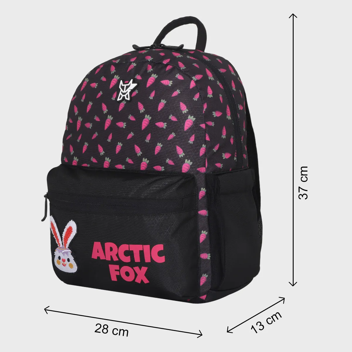 Arctic Fox Bunny Orange School Backpack for Boys and Girls