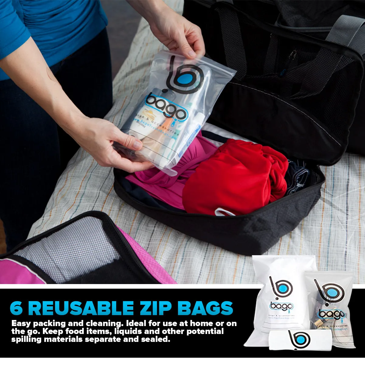 Bago 5 Set Packing Cubes For Travel - Luggage & Bag Organizer