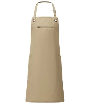 Barley Sustainable Bib Apron | KHAKI/BROWN