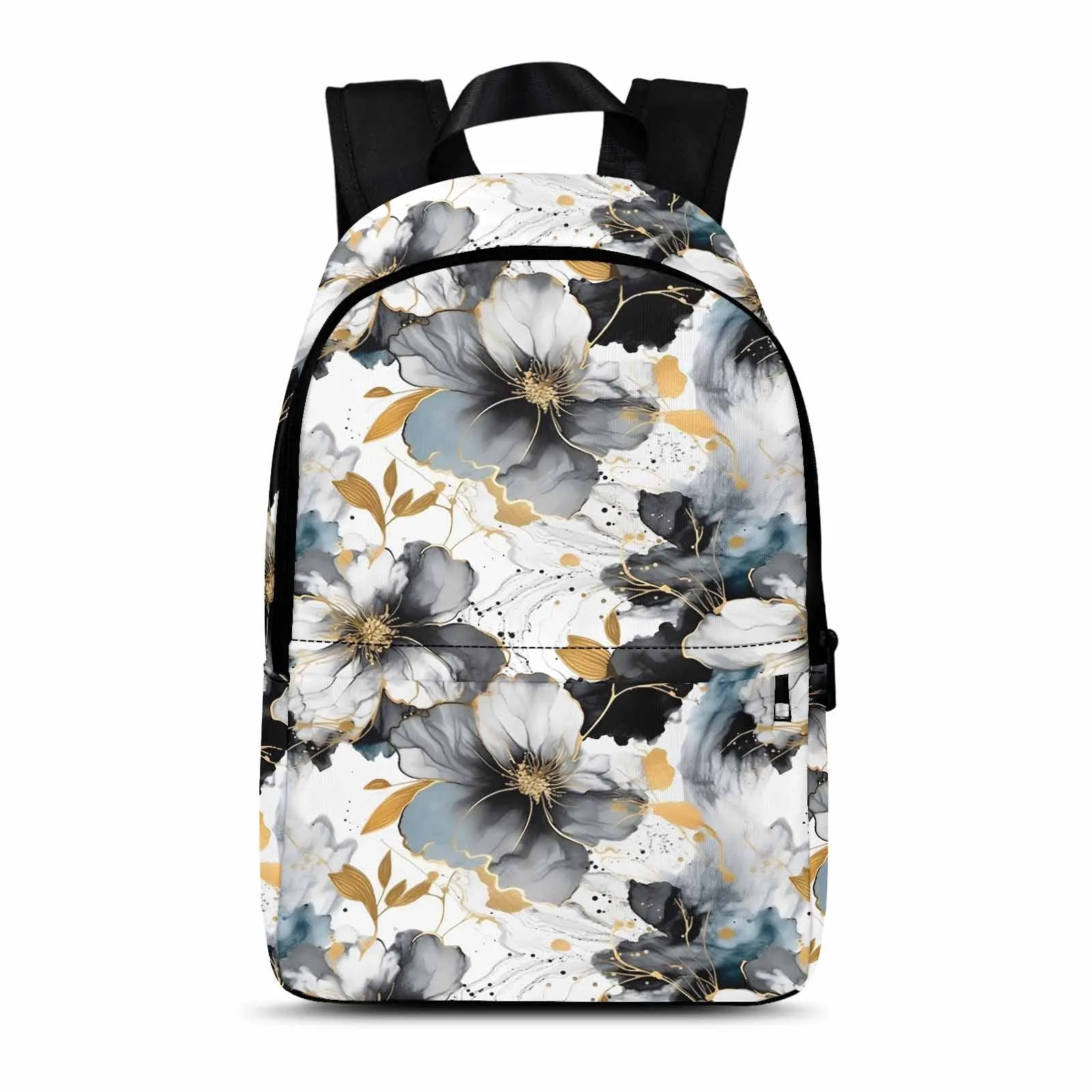 Black White and Gold  Adult Casual Backpack