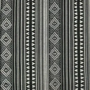 Black/White Tribal Design Recycled Jacquard Fabric