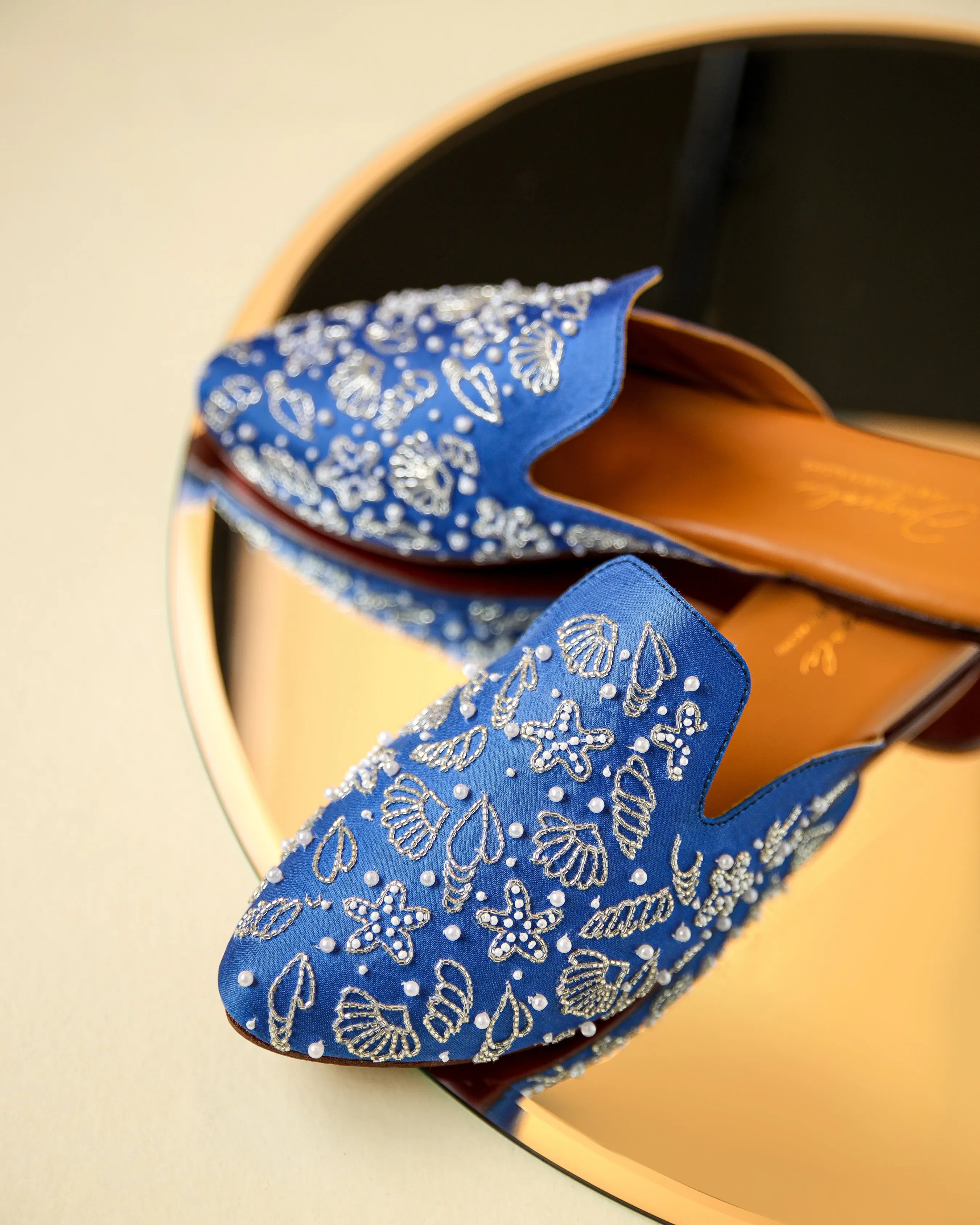 Blue Jasper Handcrafted Mules