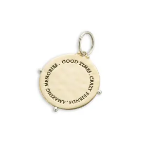 Brass Silver Crazy friends amazing memories charm