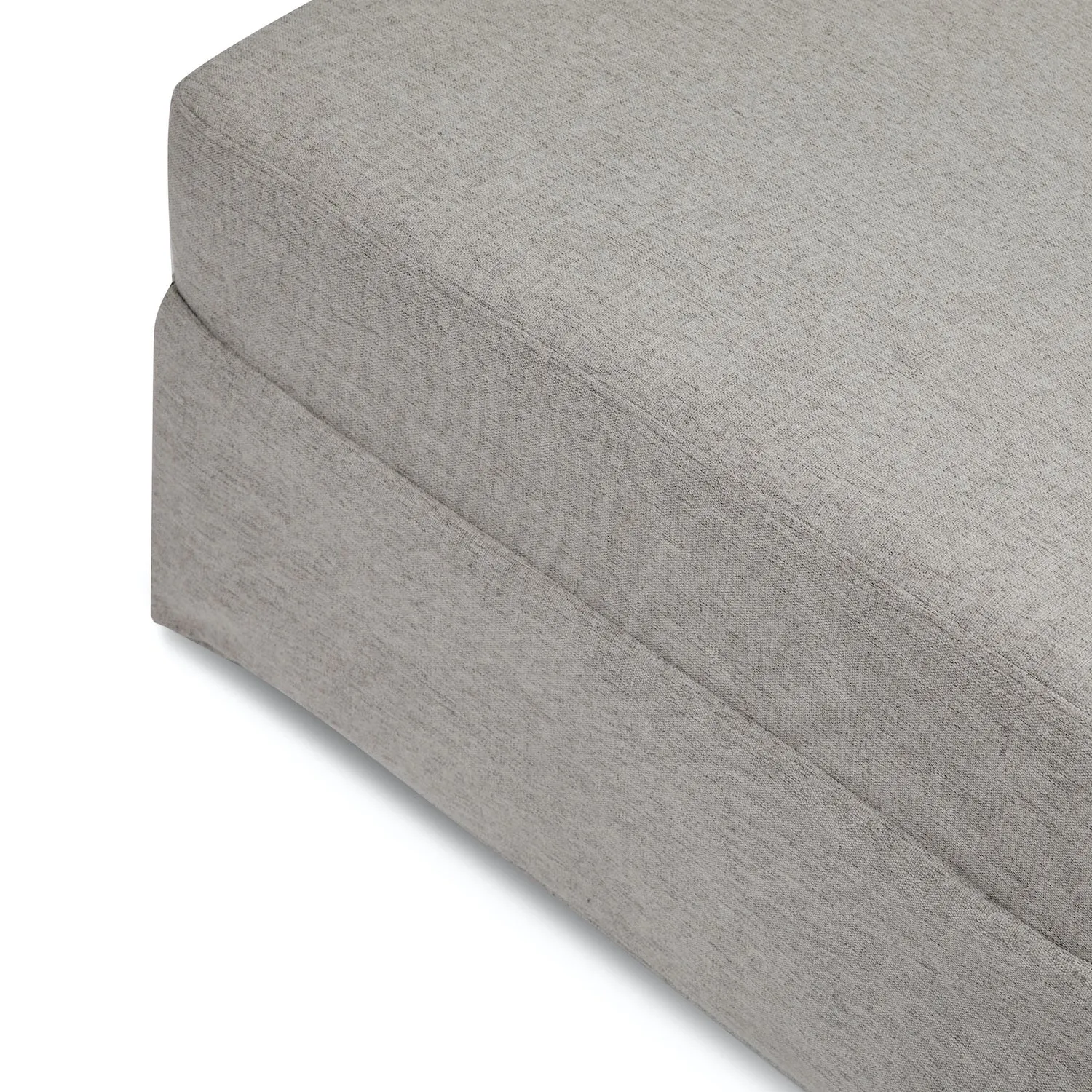 Crawford Gliding Ottoman in Eco-Performance Fabric - Grey