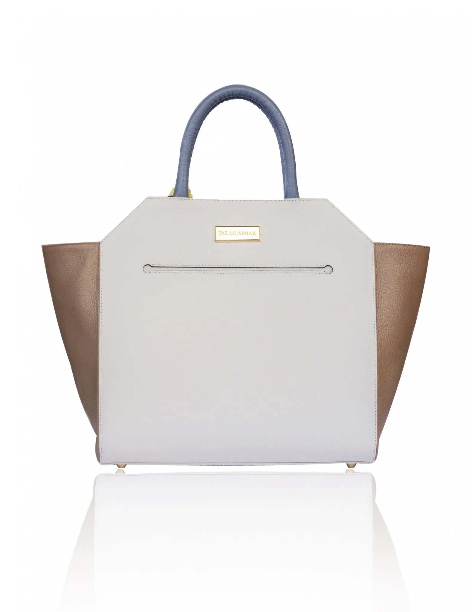 Cream & Sand Medium Sharon Tote