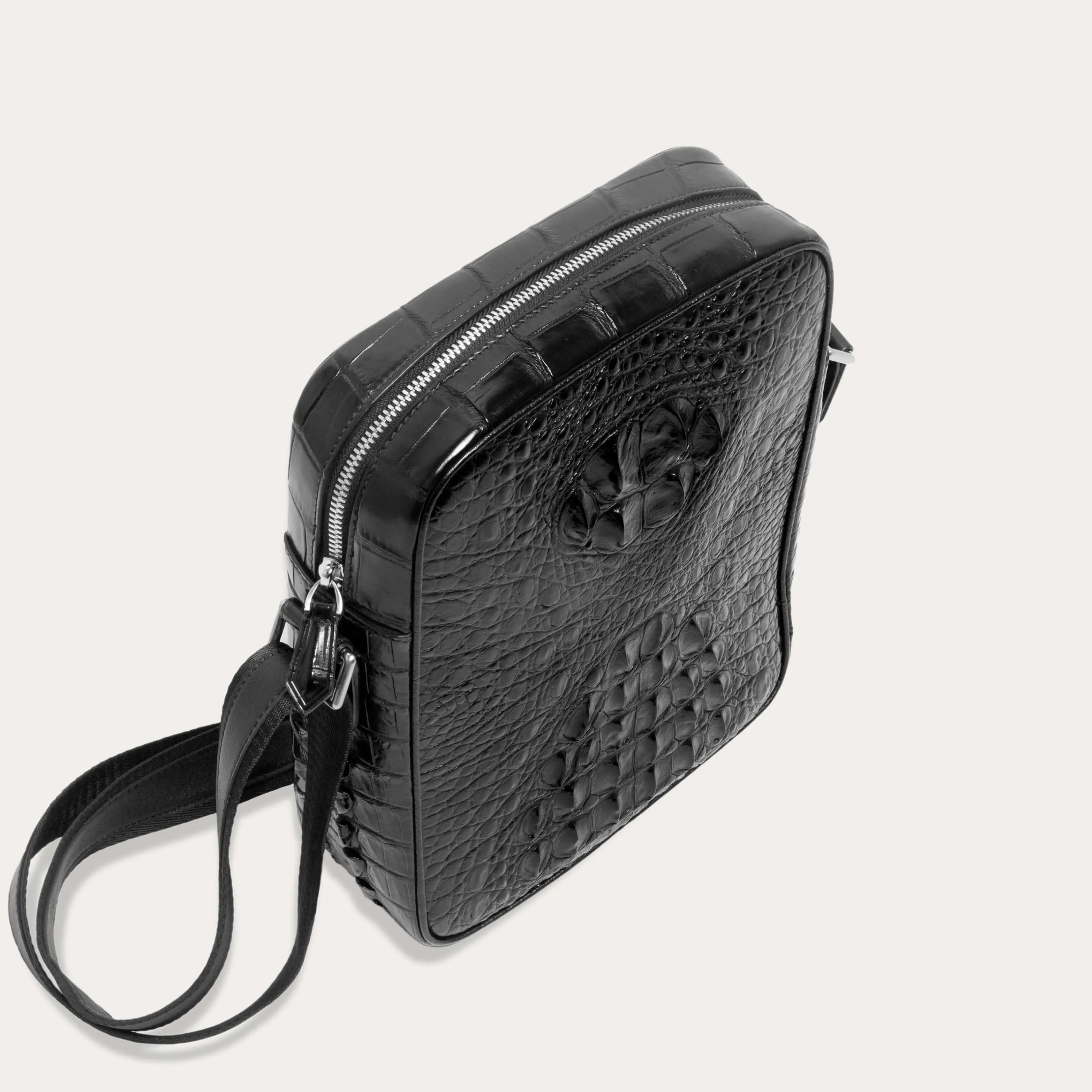 Crocodile Leather Scaly Crossbody Bag