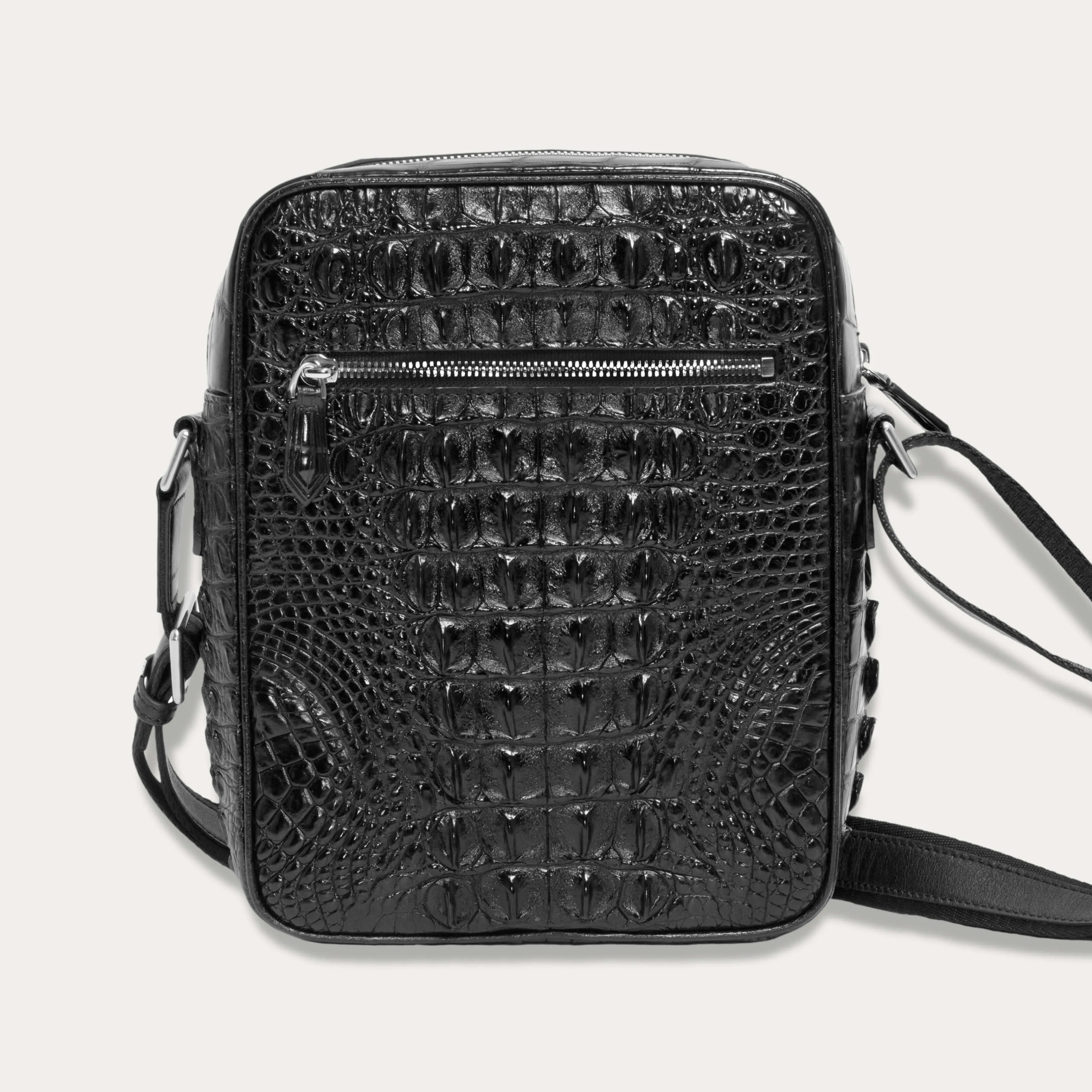 Crocodile Leather Scaly Crossbody Bag