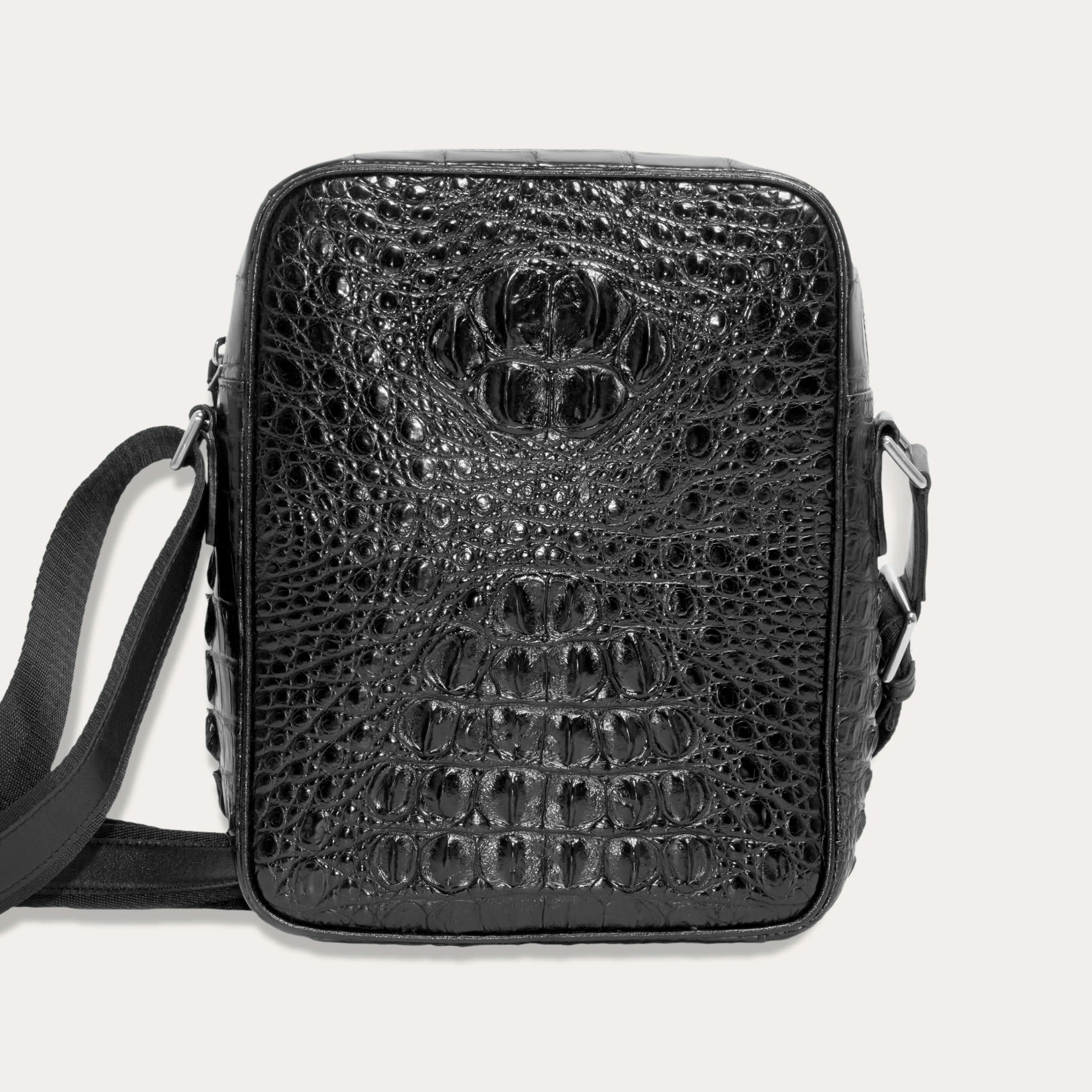 Crocodile Leather Scaly Crossbody Bag