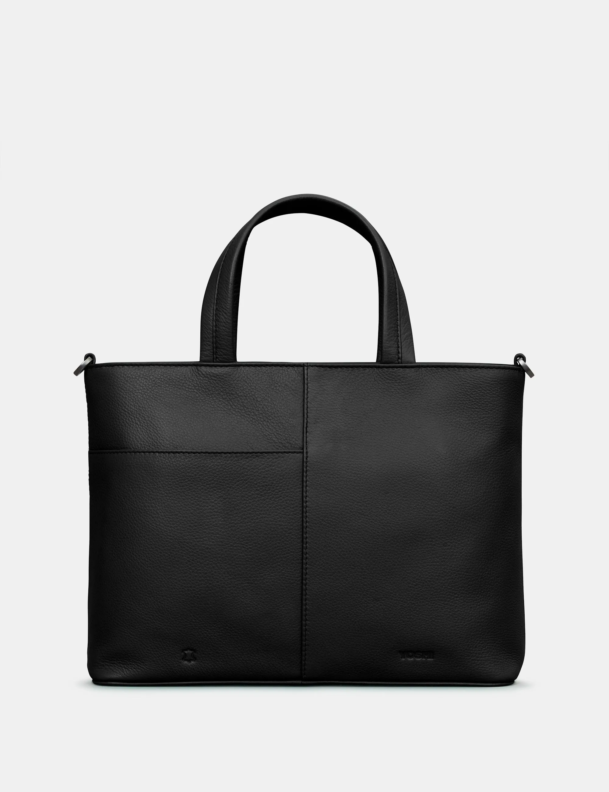 Dog Walk Black Leather Multiway Grab Bag