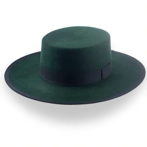 Emerald Green Flat Top Western Hat | The Bolero