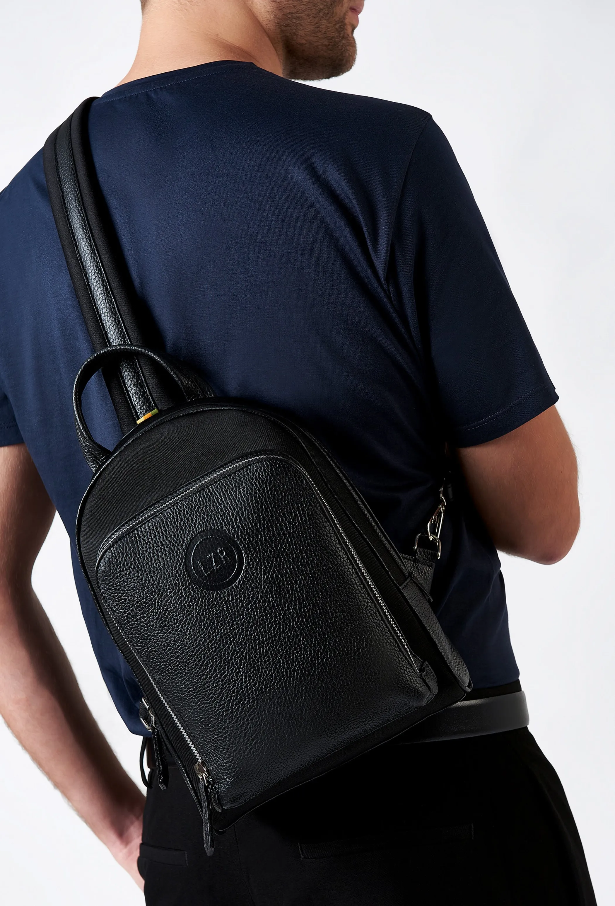 Everyday Neoprene & Leather Sling Bag