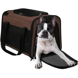 Floofi Portable Pet Carrier-M Size (Brown) FI-PC-135-FCQ