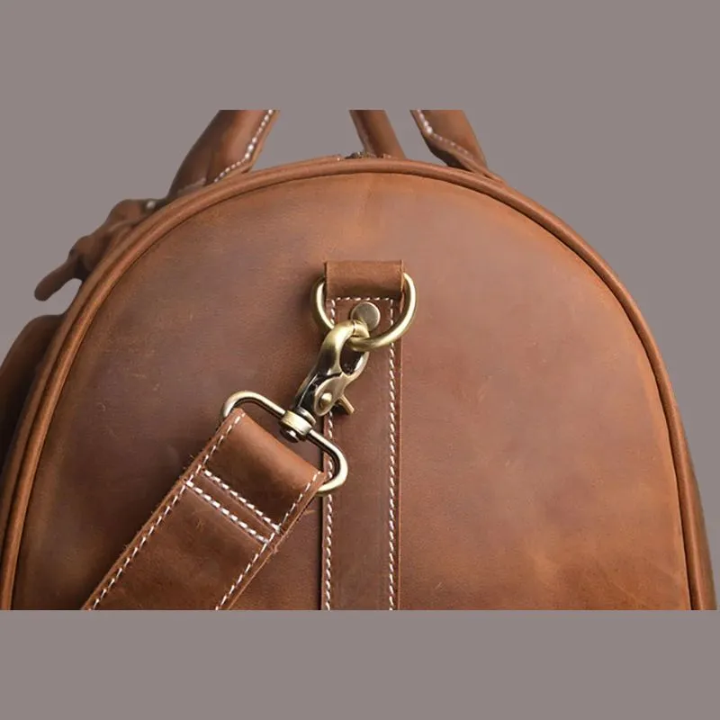 Genuine Leather Duffel Bag Travel Luggage Bag