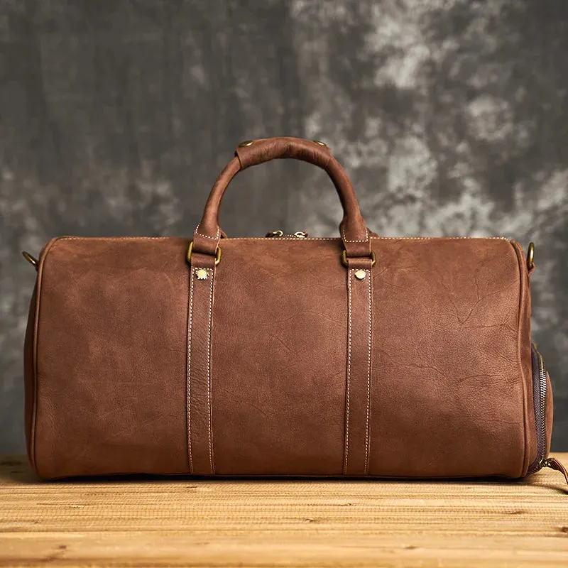 Genuine Leather Duffel Bag Travel Luggage Bag