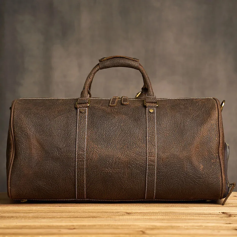 Genuine Leather Duffel Bag Travel Luggage Bag