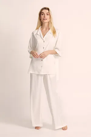 Gigi Relaxed Fit Lounge  - White