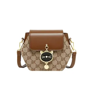 Hexagon Monogram KittyCat Shoulder Bag