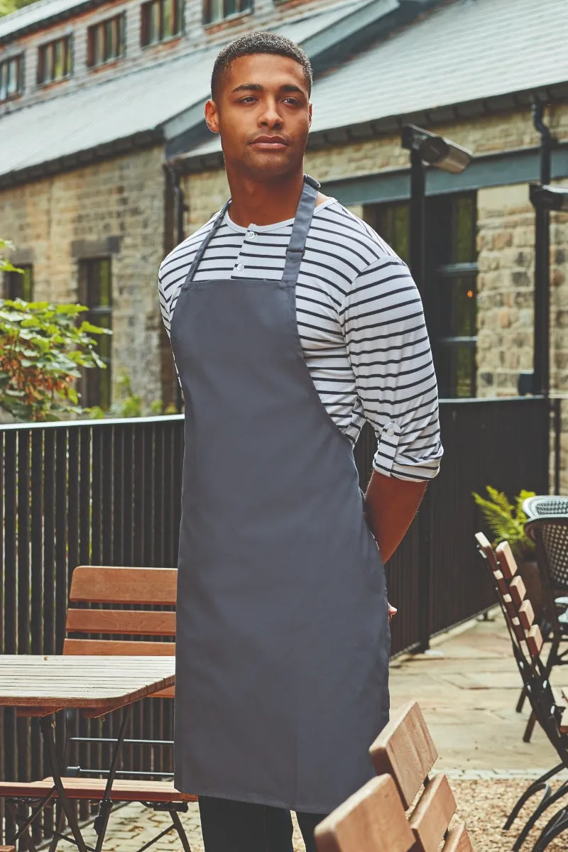 Khaki Sustainable Bib Apron (No Pockets)