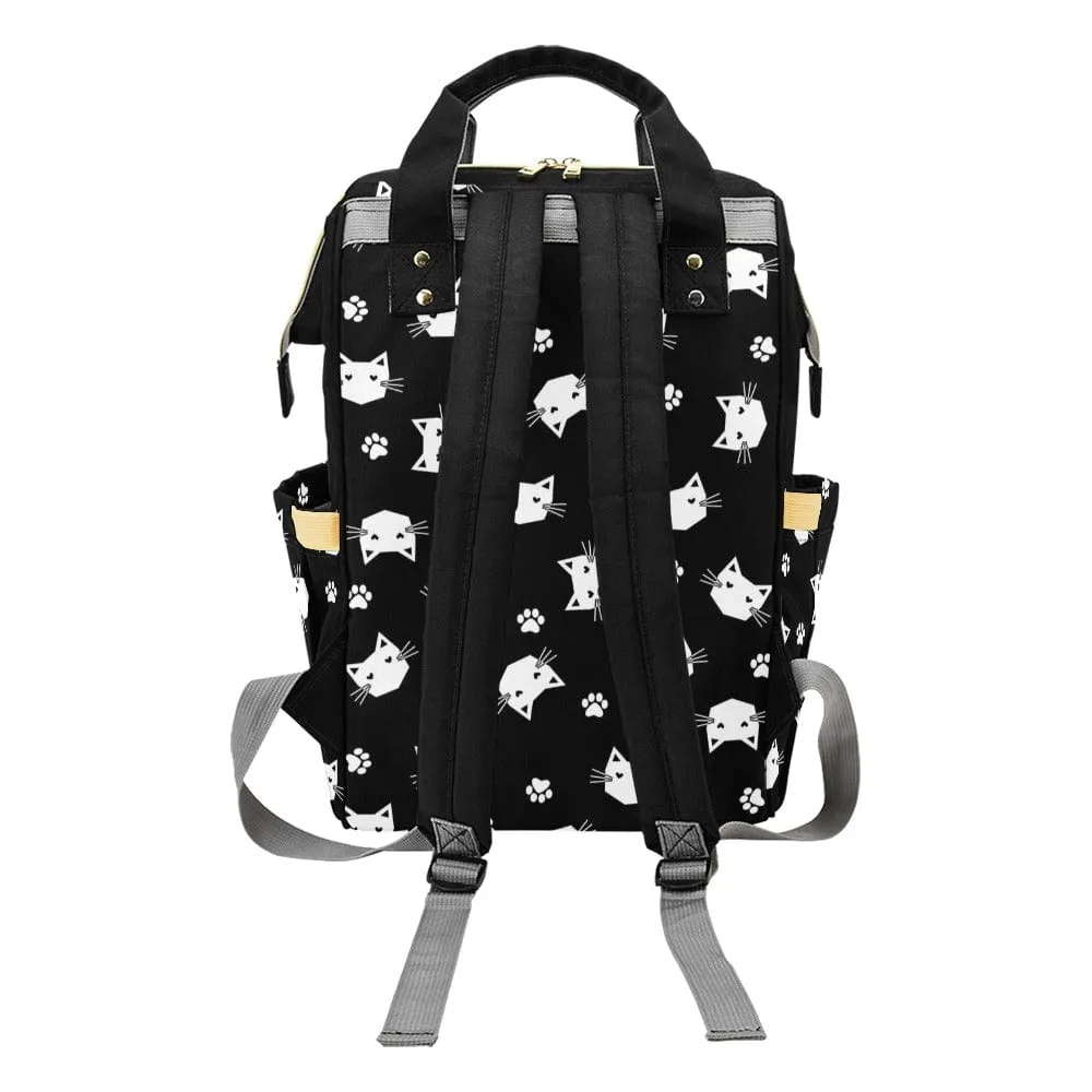 Kitty Whiskers Multifunctional Diaper Backpack Bag