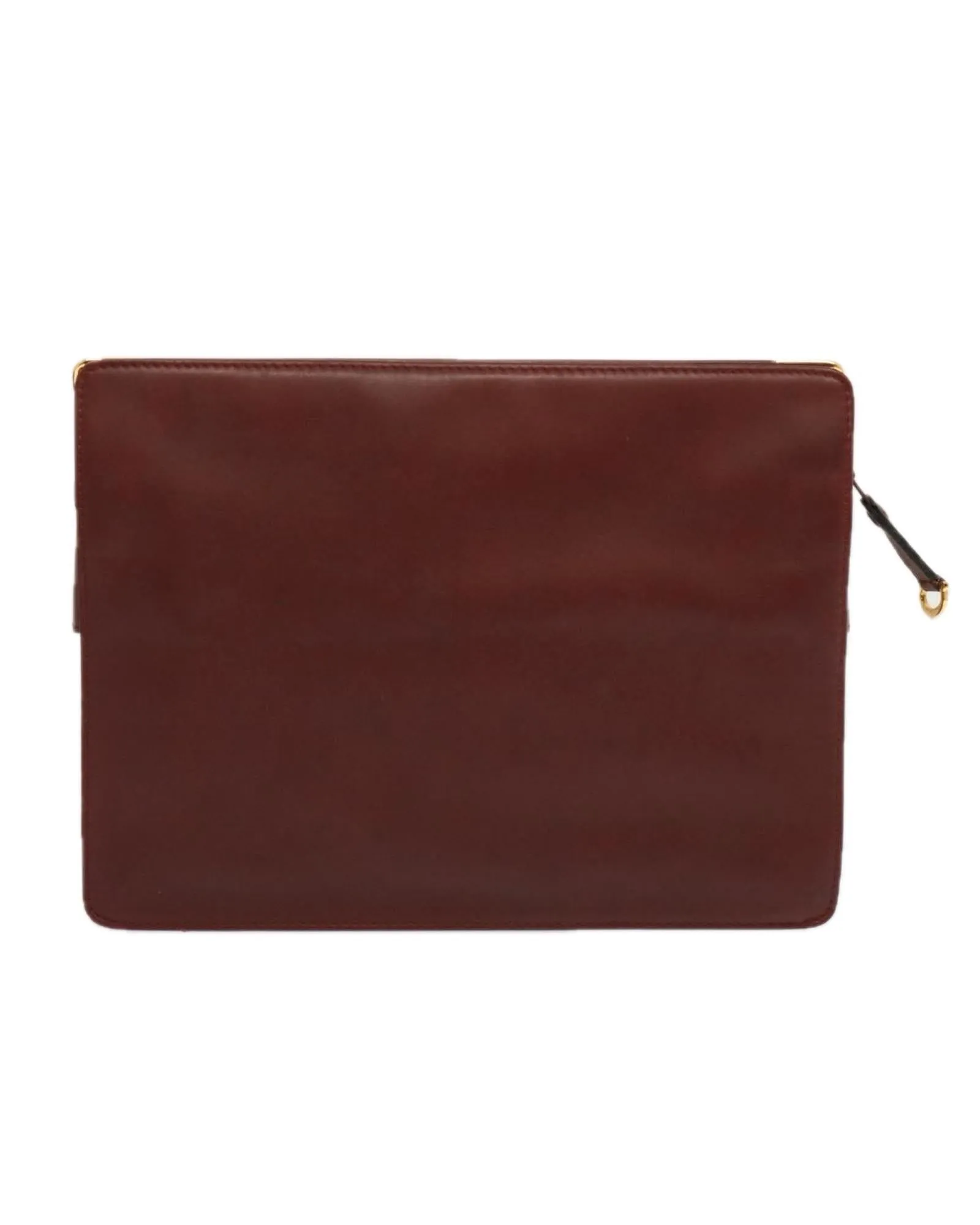 Leather Clutch Shoulder Bag Set - Wine Red - CD Rank