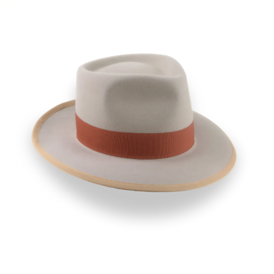 Mens Vintage Charm Fedora Hat with Shark-Gills Hatband | The Pandamator