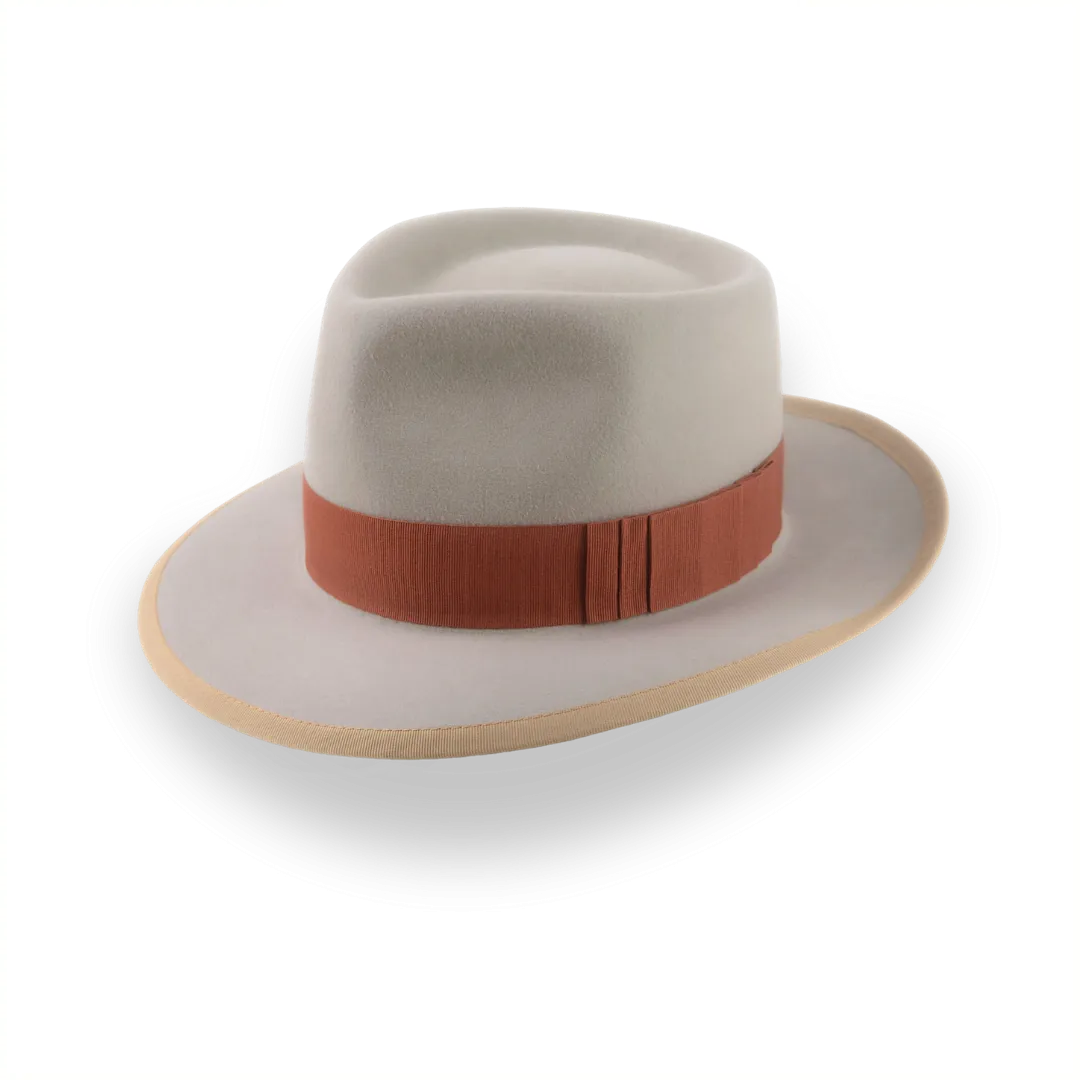 Mens Vintage Charm Fedora Hat with Shark-Gills Hatband | The Pandamator