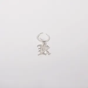 Mia Gothic Charm Earring in Sterling Silver