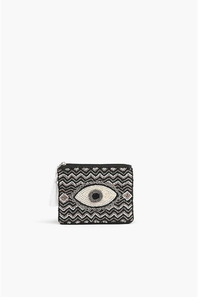 Midnight Embellished Evil Eye Mini Pouches