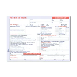 Multipurpose Permit to Work (Packs of 50)