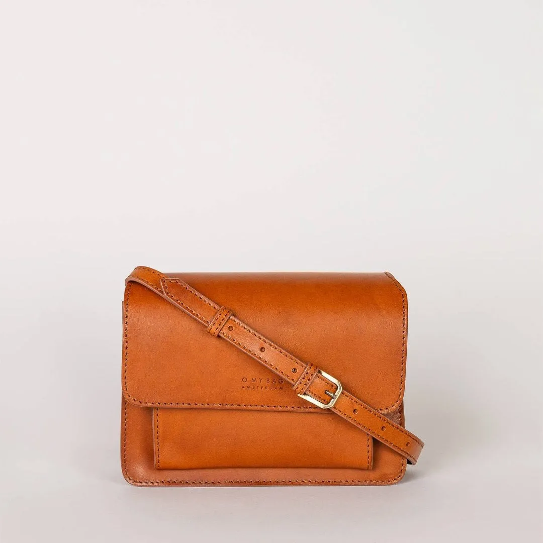 O MY BAG | Leather Bag Harper Mini - Cognac Classic Leather two straps