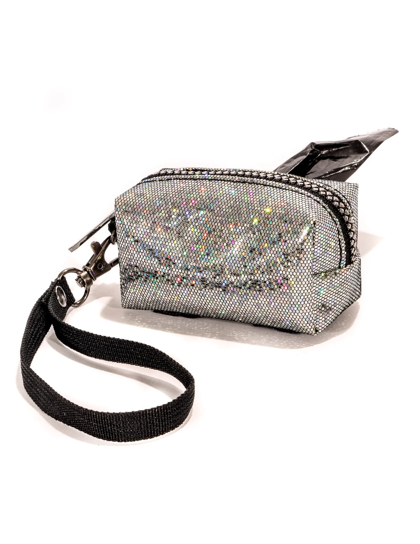 poopyCUTE | Cute Poop Bag Holder | GLAM Glitter Silver