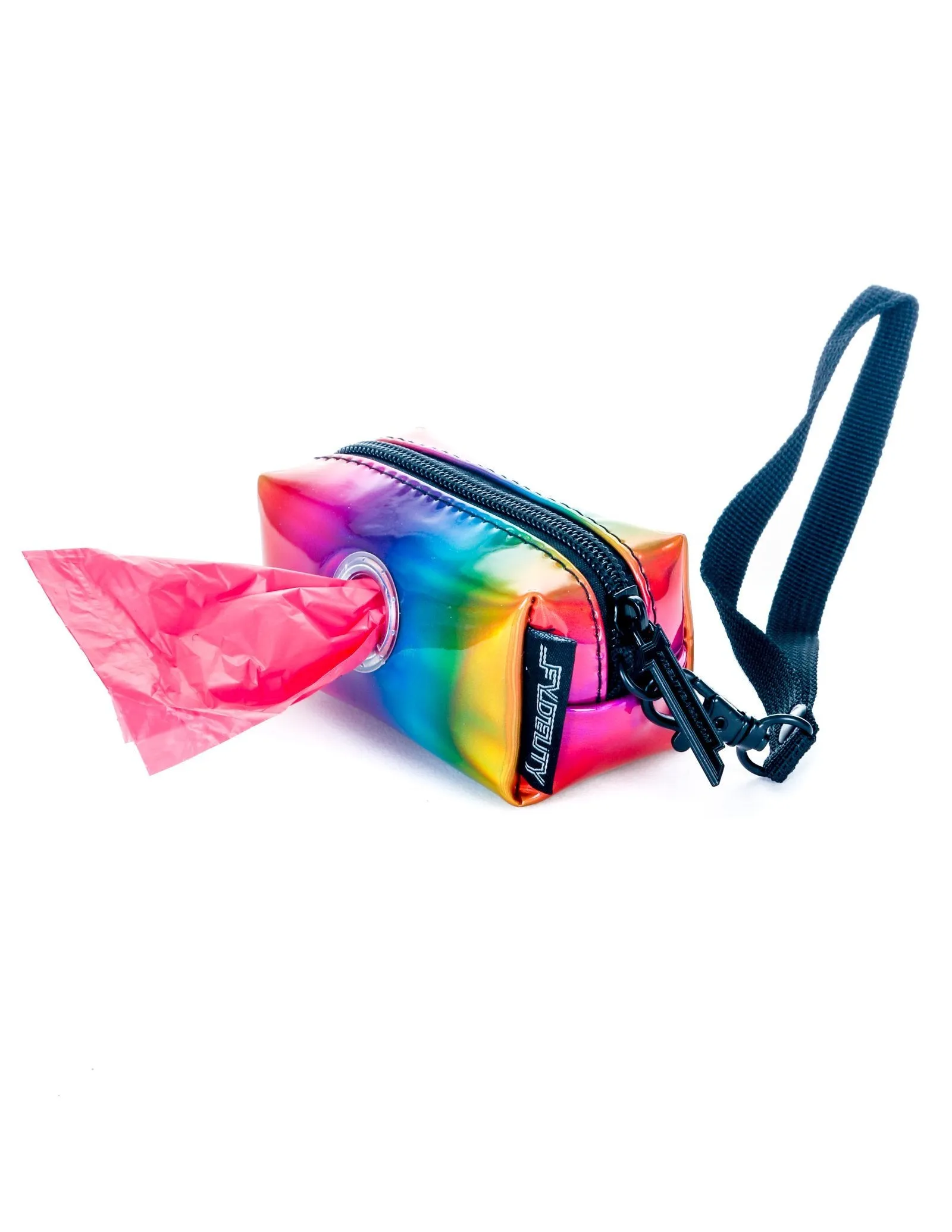 poopyCUTE | Cute Poop Bag Holder | METALLIC Rainbow