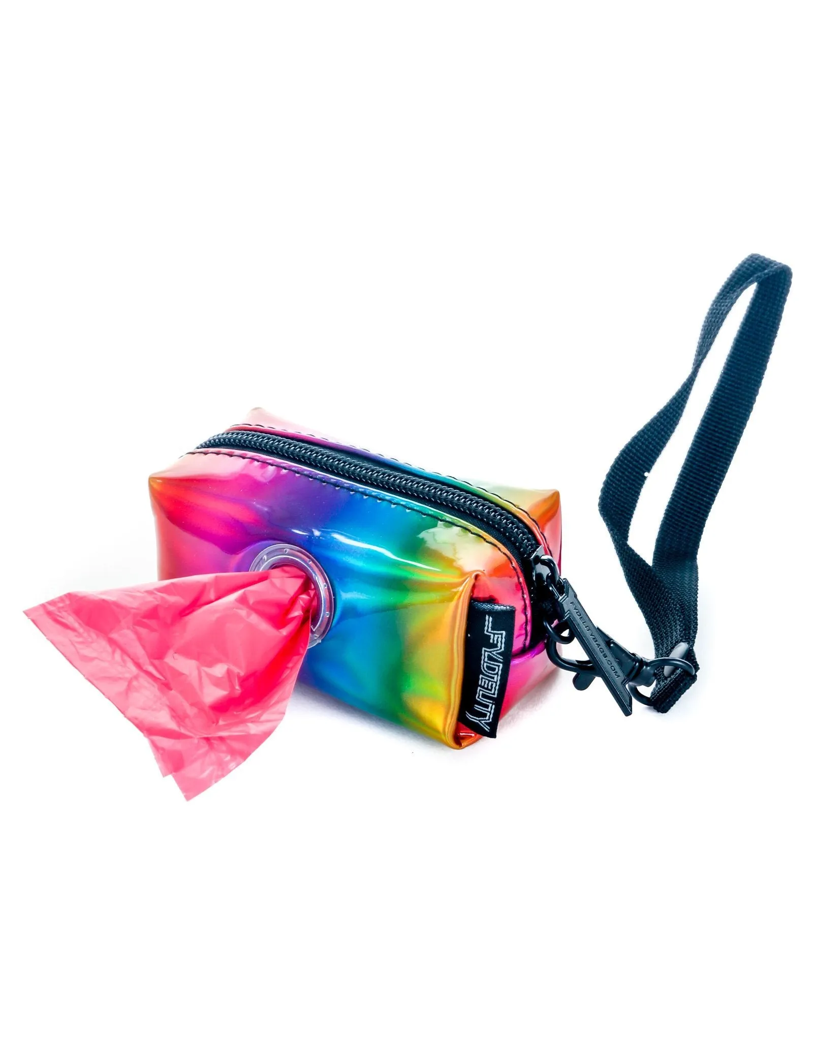 poopyCUTE | Cute Poop Bag Holder | METALLIC Rainbow