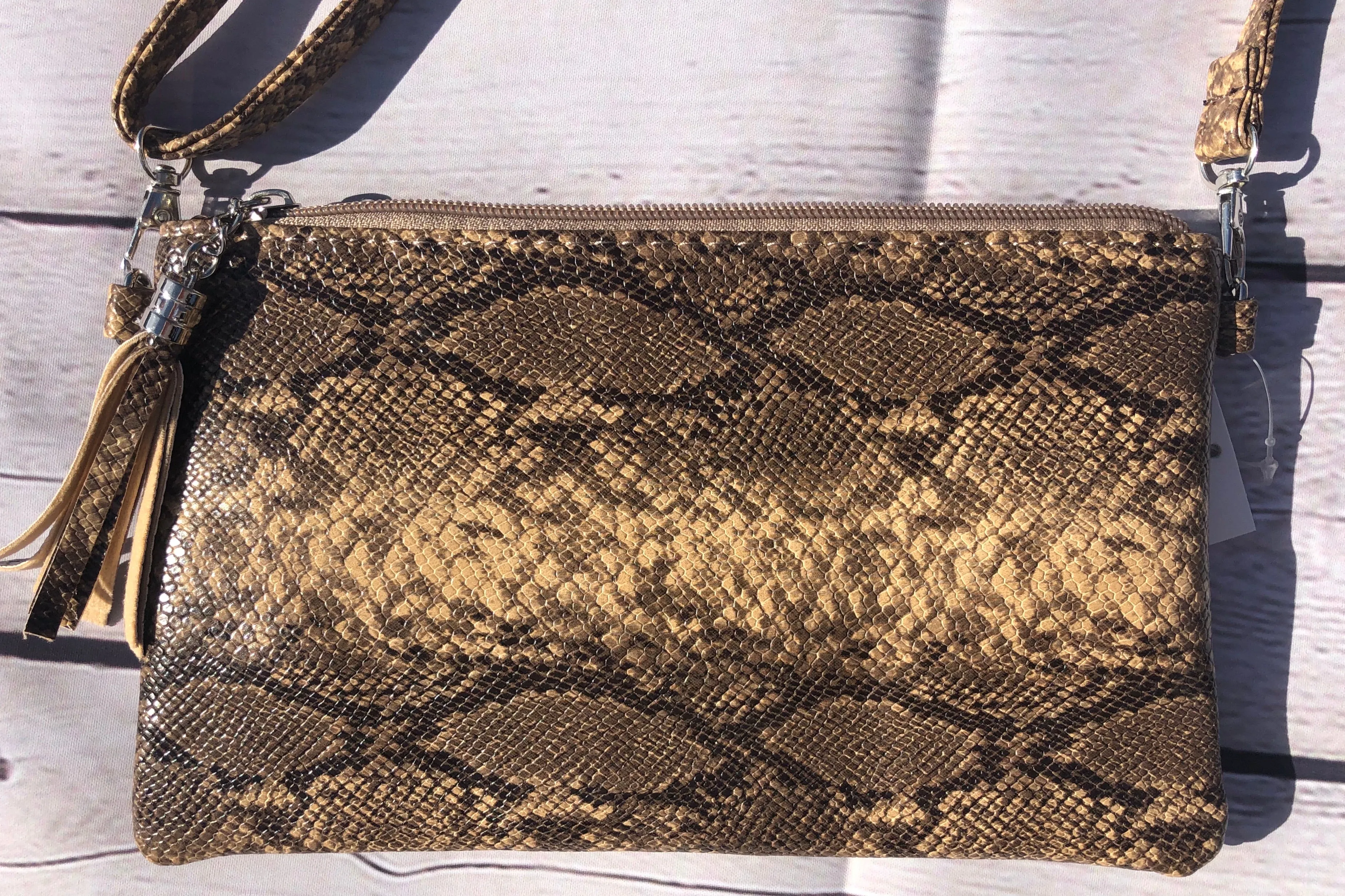 Snake Print Clutch/Crossbody