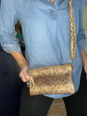 Snake Print Clutch/Crossbody