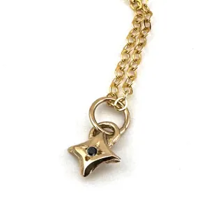 SPARKLE Charm - Gold with Black Diamond