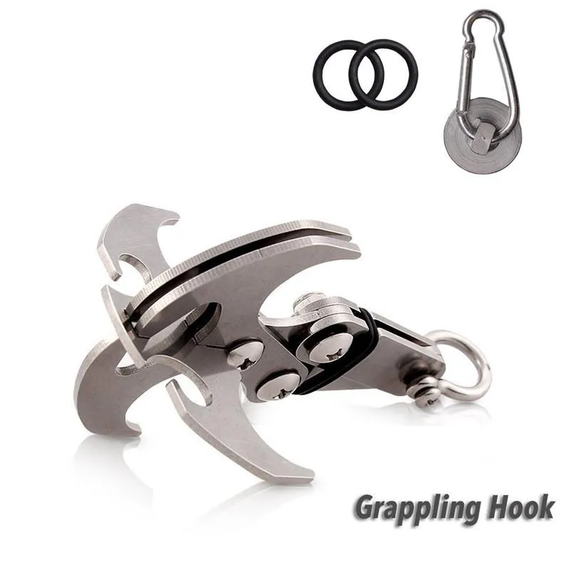 Stainless Steel Gravity / Grappling Hook with Magnetic Retriever