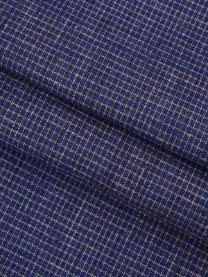 Tiny Square Plaid Hemp Blend Woven Fabric ( HP5813Y)