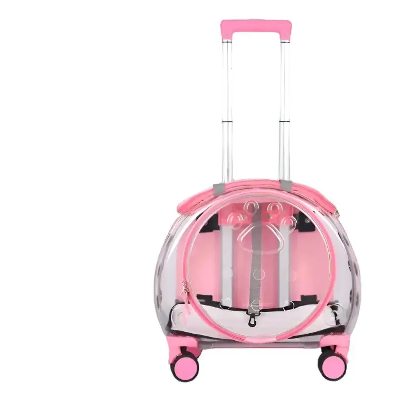 Transparent Cat Trolley Case -Bag Multi-purpose pet Carrier