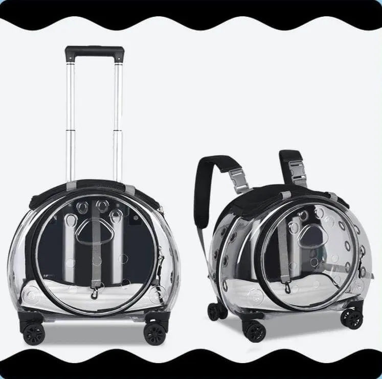 Transparent Cat Trolley Case -Bag Multi-purpose pet Carrier