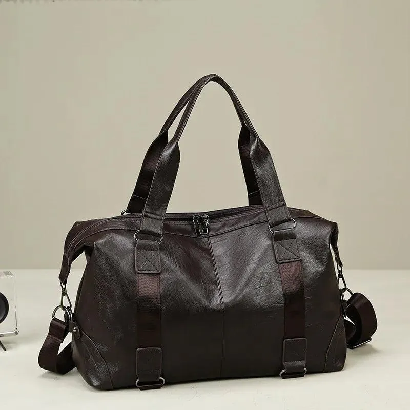 Travel Handbag Soft Leather Texture Shoulder Bag