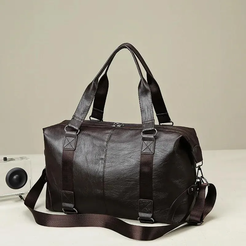 Travel Handbag Soft Leather Texture Shoulder Bag